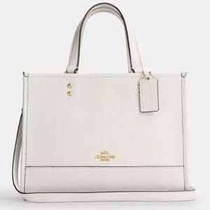 New🤍Coach White Dempsey Carryall Large Tote